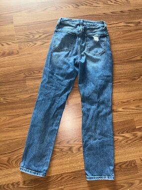 Women's Distressed Blue Denim Jeans-Willow&Root-Mom Jean/Mom fit-size 23